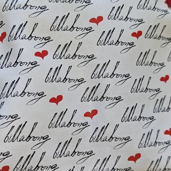 Y2K Billabong Logo Red Mini Purse Bag White Tomato Girl 2000s Retro Clasp Heart - Picture 5 of 8